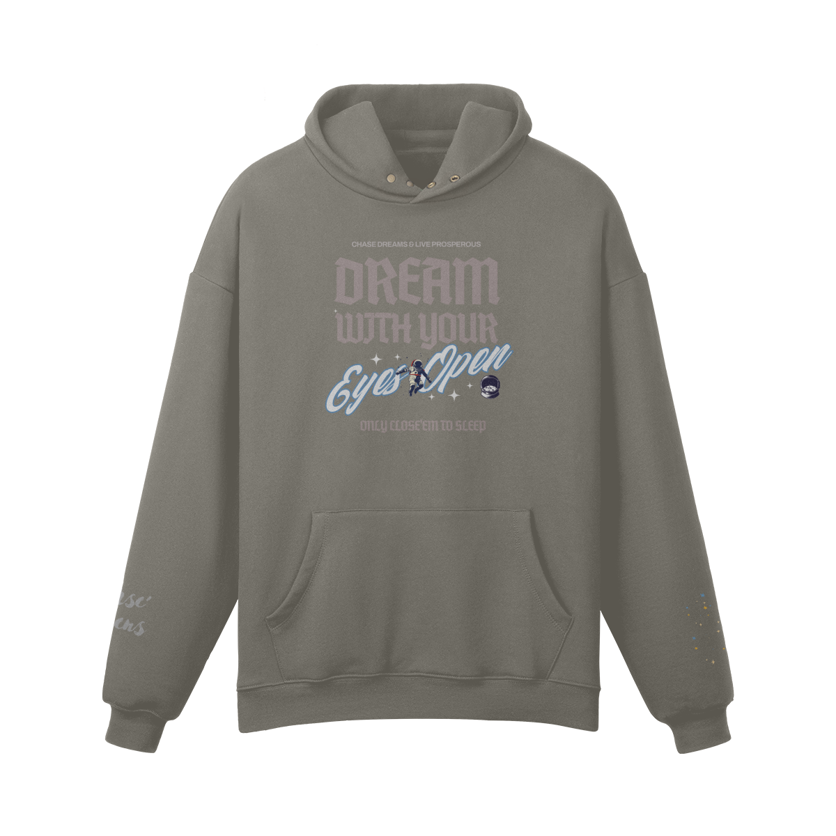 Dream Deluxe Button Up Unisex Hoodie w/Star Sleeve